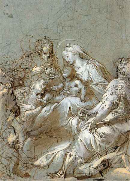 The Adoration Of The Magi 1561-63 Oil Painting - Federico Fiori Barocci