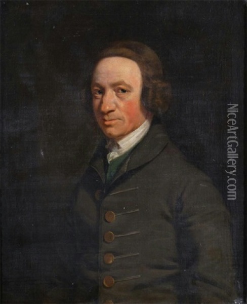 Portrait Of Henry Seymer (1714-1785) Naturalist, Half Length Oil Painting - Thomas Beach