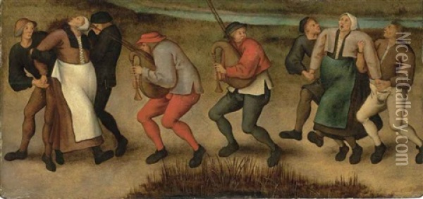 The Saint John's Dancers In Molenbeeck Oil Painting - Pieter Bruegel the Elder