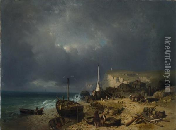 Before The Storm Oil Painting - Tony Francis De Bergue