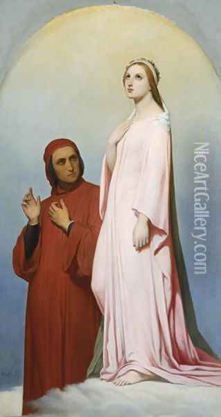 Dante and Beatrice, 1851 Oil Painting - Ary Scheffer