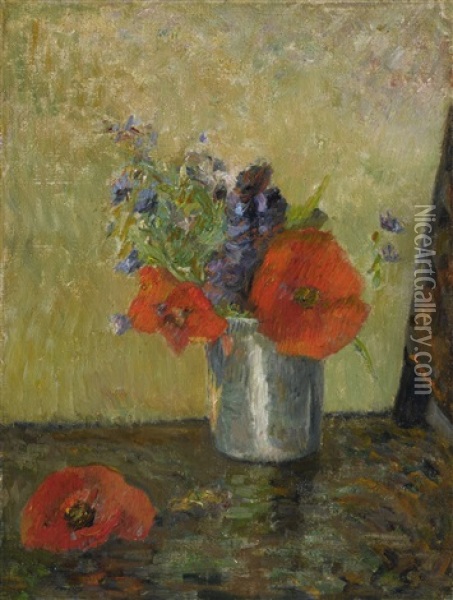 Fleurs D'ete Dans Un Gobelet Oil Painting - Paul Gauguin