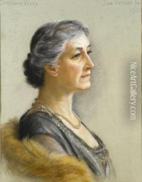 Portrait Of Constance Vesey Oil Painting - Ida Verner