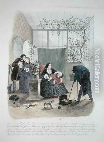 Illustration from Visitation of a London Exquisite to his Maiden Aunts in the Country, published 1859 2 Oil Painting - Theo