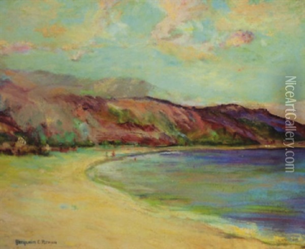 California Seascape Oil Painting - Benjamin Chambers Brown