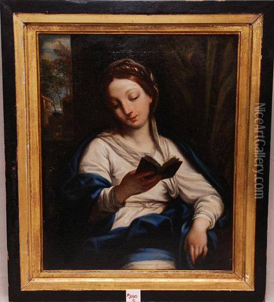 Women Reading Oil Painting - Carlo Maratta or Maratti