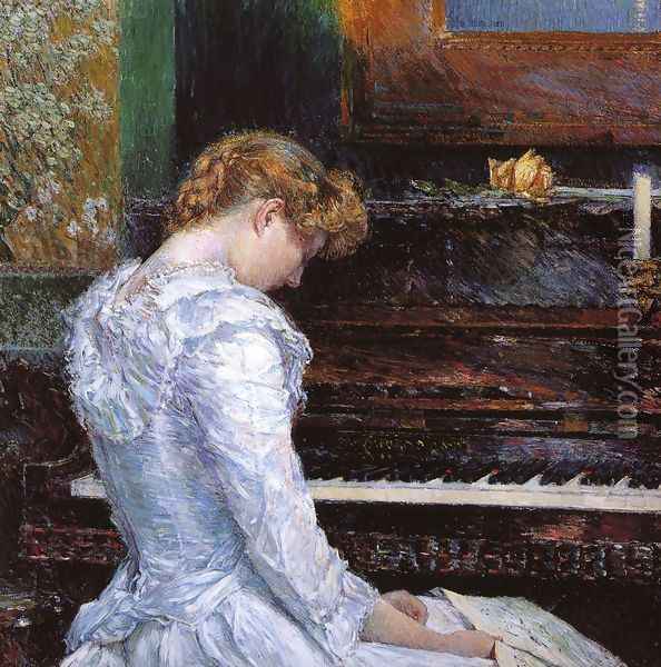 The Sonata Oil Painting - Frederick Childe Hassam