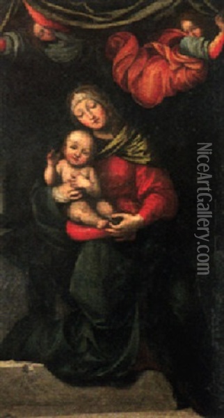 Maria Mit Dem Christuskind Oil Painting - Mariotto Albertinelli