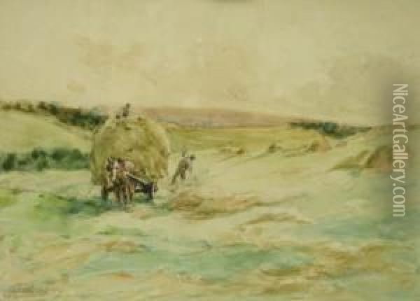 Hay-making Oil Painting - Robert Jobling