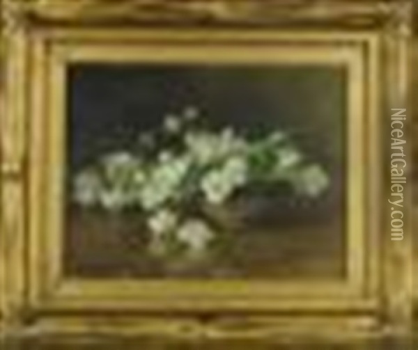 Floral Still Life With Bowl Oil Painting - Edith White