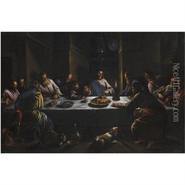 The Last Supper Oil Painting - Leandro da Ponte Bassano