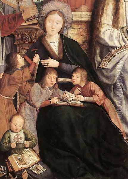 St Anne Altarpiece (detail) 1507-08 Oil Painting - Quinten Metsys