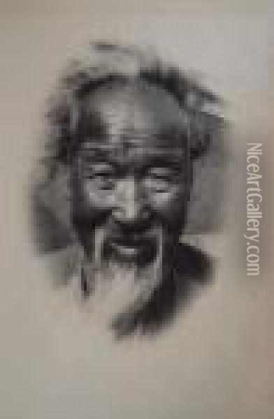 Portrait D'un Homme Asiatique Vers 1930 Oil Painting - Willem Johannes Weissenbruch