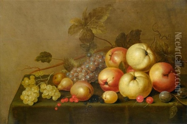 A Fruit Still Life Oil Painting - Floris Gerritsz. van Schooten