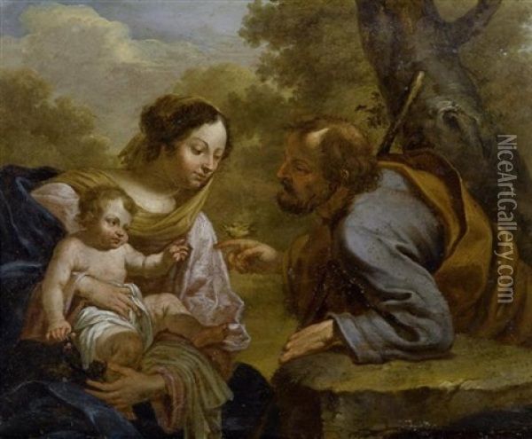 Heilige Familie Oil Painting - Jacob Frans van der Merck