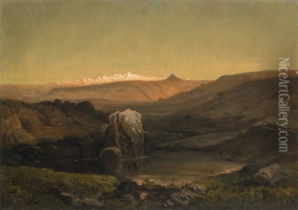 La Solitude Au Pied Des Alpes Oil Painting - Alexandre Calame
