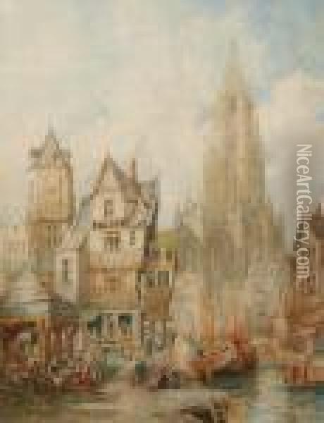 Furburg, Baden Oil Painting - Henry Thomas Schafer