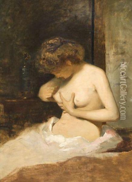 Jeune Femme A Sa Toilette Oil Painting - Henri Gervex