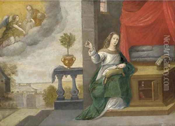 The Annunciation Oil Painting - Simon de Vos