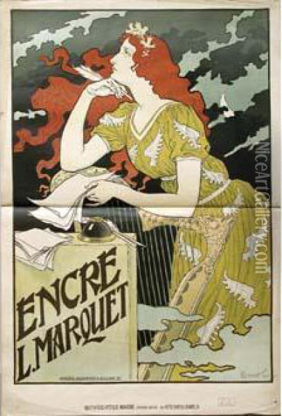 Encre L. Marquet (1892) Oil Painting - Franz Grassel