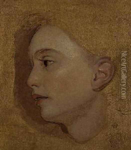 Portrait study of a Girl Oil Painting - Sir Edwin Henry Landseer