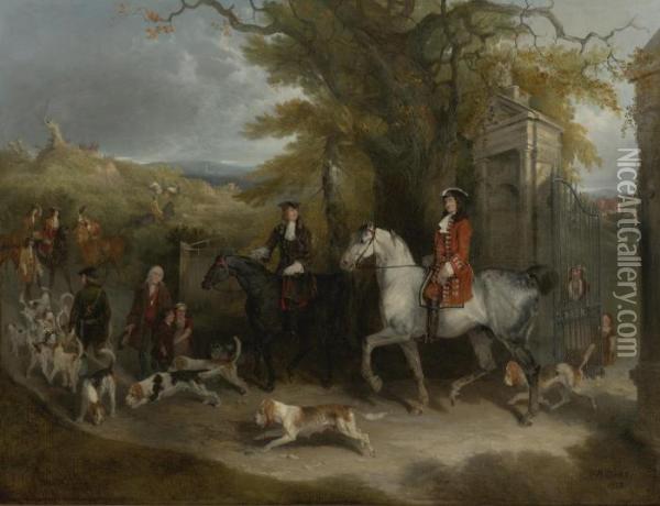Sir Roger De Coverly And His Hounds Oil Painting - Richard Barrett Davis