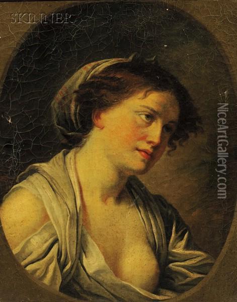 The Buxom Maiden Oil Painting - Jean Baptiste Greuze
