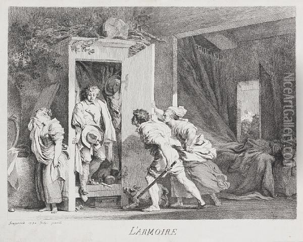 L'armoire (wildenstein 13) Oil Painting - Jean-Honore Fragonard