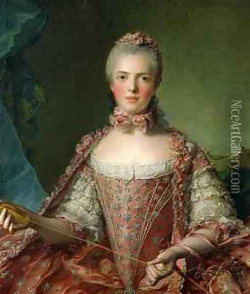 Portrait of Marie Adelaide 1759-1802 1756 Oil Painting - Jean-Marc Nattier