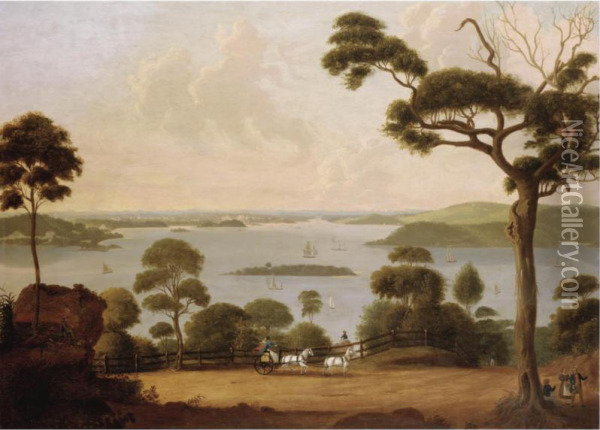 View Of Sydney Oil Painting - Jacob Janssen