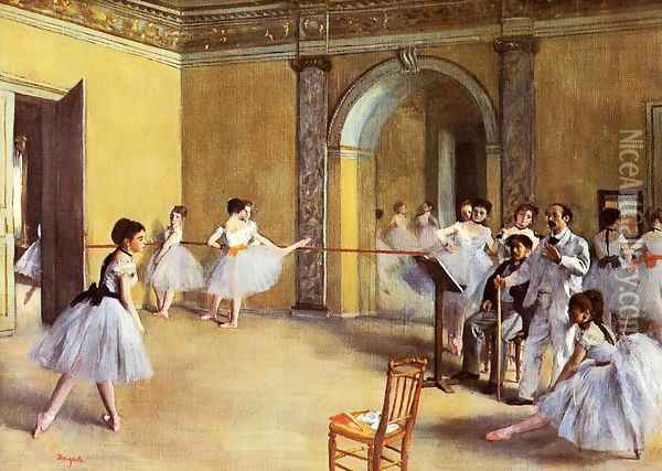 Dance Class at the Opera 1872 Oil Painting - Edgar Degas