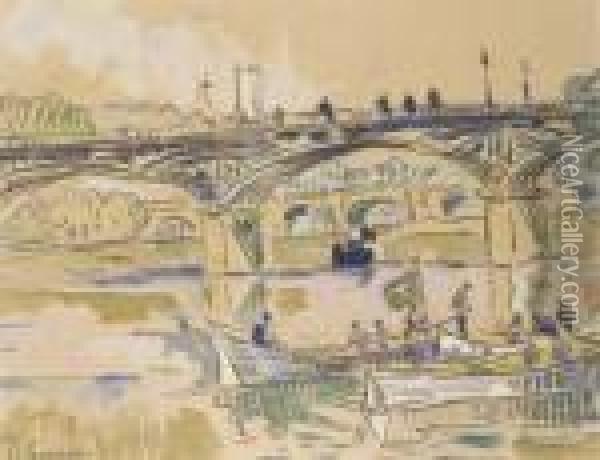 Pont Des Arts Oil Painting - Paul Signac
