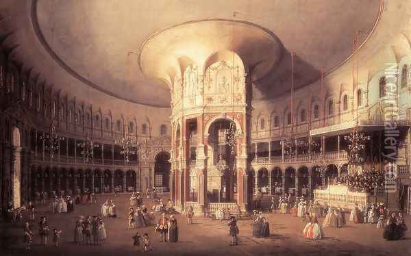 London, Ranelagh, Interior of the Rotunda Oil Painting - (Giovanni Antonio Canal) Canaletto