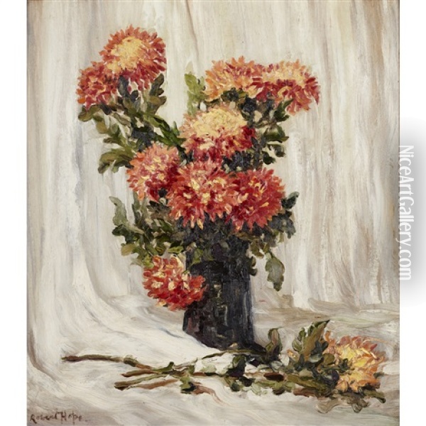 Still-life: Vase Of Flowers Oil Painting - Robert Hope