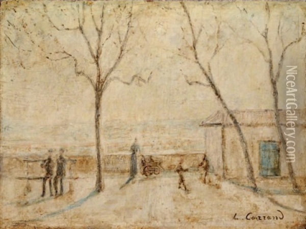 Terrasse Animee Oil Painting - Louis-Hilaire Carrand