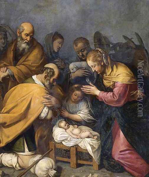 Adoration of the Shepherds Oil Painting - Matteo Rosselli