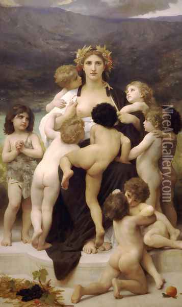 Alma Parens (L'âme parentale (The Motherland)) Oil Painting - William-Adolphe Bouguereau