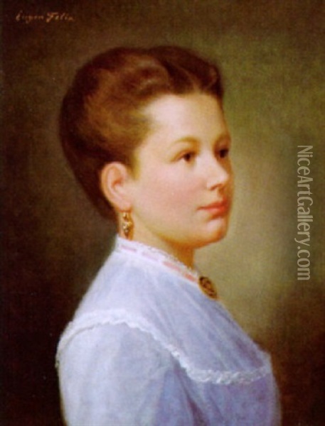 Bildnis Einer Jungen Dame Oil Painting - Karl Eugene Felix