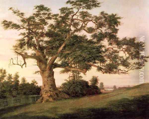 The Charter Oak Oil Painting - Charles DeWolf Brownell
