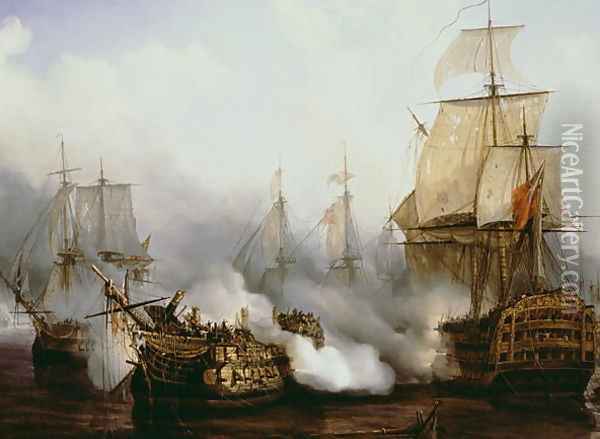 Battle of Trafalgar 1805 Oil Painting - Louis Philippe Crepin