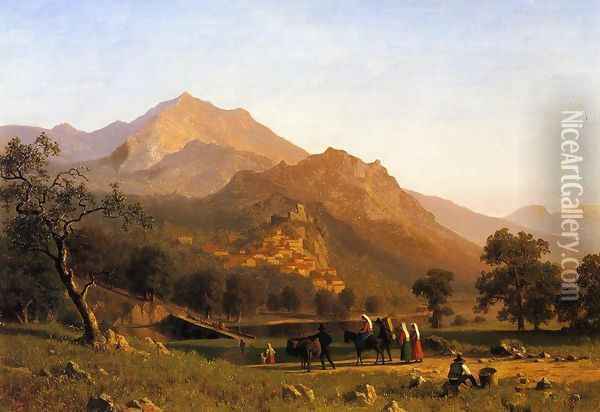 Rocca De Secca Oil Painting - Albert Bierstadt