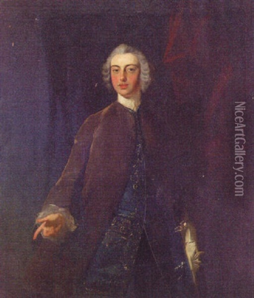Portrait Of Robert Lawton, High Sheriff Of Cheshire Oil Painting - Thomas Frye