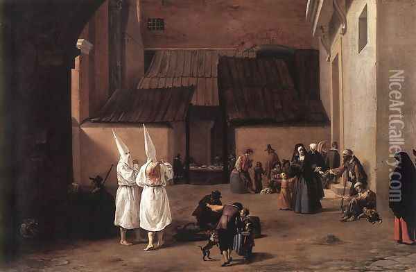 The Flagellants c. 1635 Oil Painting - Pieter Van Laer (BAMBOCCIO)