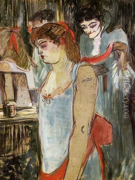 The Tatooed Woman Oil Painting - Henri De Toulouse-Lautrec