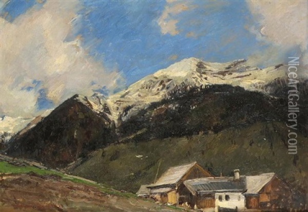 Der 'daniel' Von Lermoos Oil Painting - Max Rudolf Schramm-Zittau