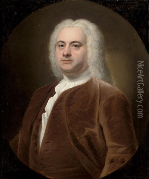 Portrait Of A Gentleman Oil Painting - John Theodore Sen Heins