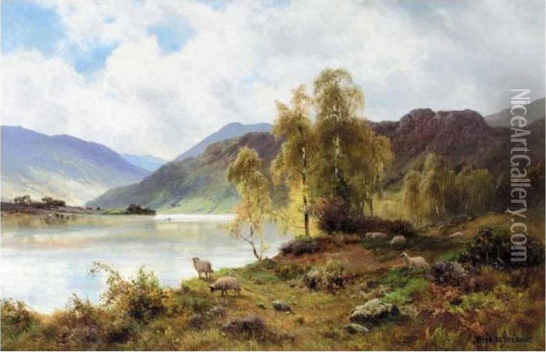 Loch Katrine Oil Painting - Alfred de Breanski