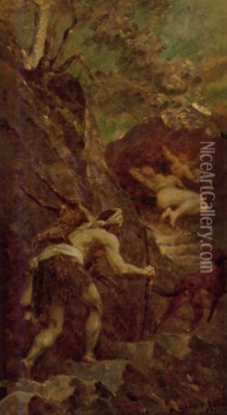 A Sleeping Venus Oil Painting - Louis Beroud