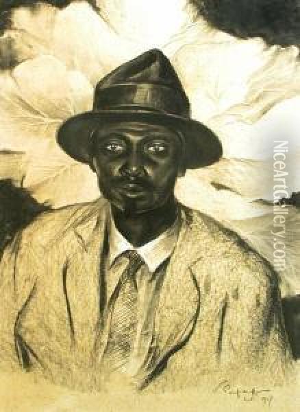 A Portrait Of A Haitian Gentleman Oil Painting - Vladimir Perfilieff