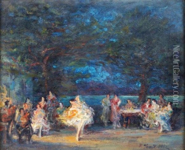 Scene De Danse Espagnole Oil Painting - Pere Ysern Alie
